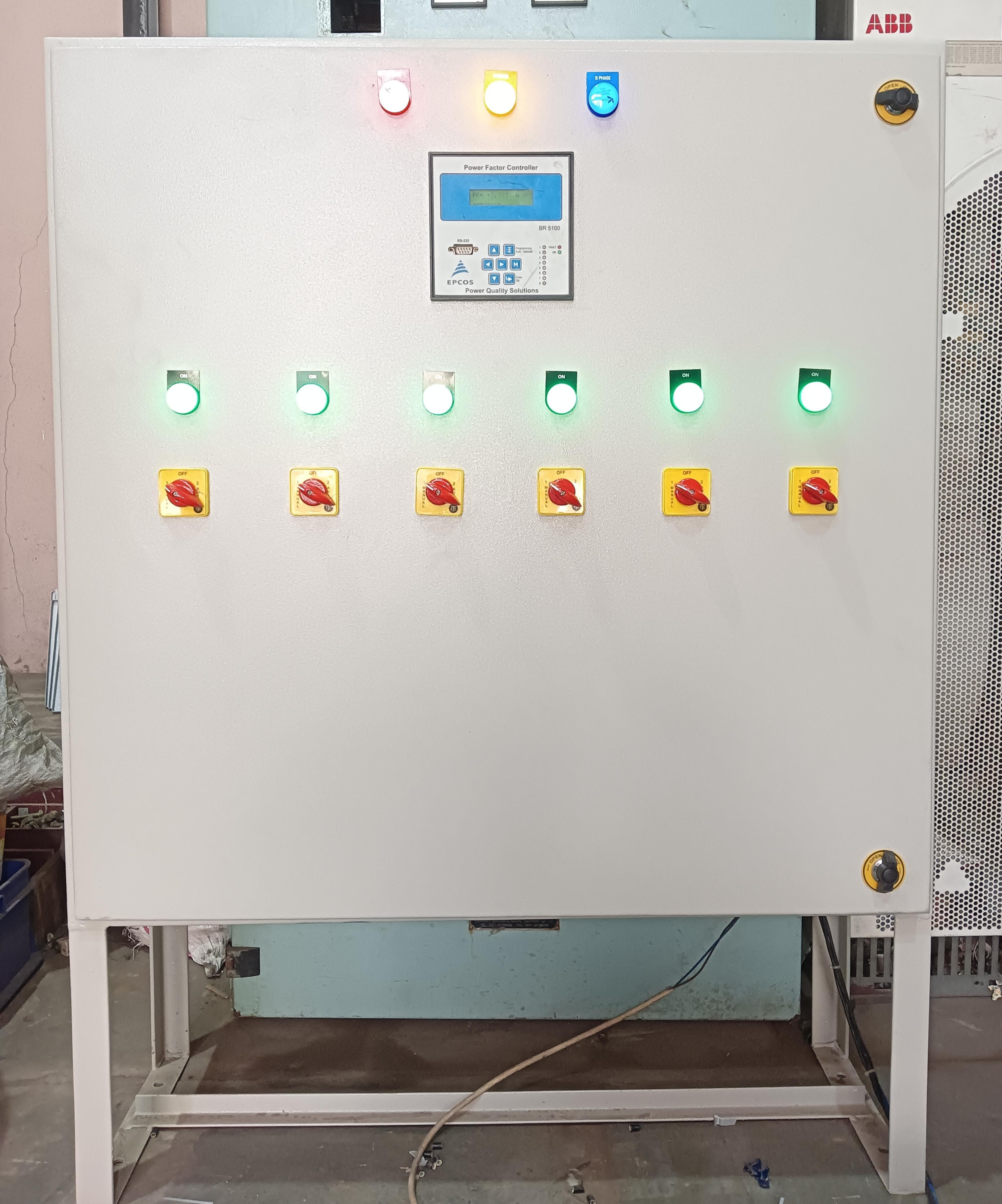 50 KVAR APFC PANEL  6 STAGE PANEL  WITH DIGITAL APDC SIEMENS RELAY WITH SUBODHAN BRAND CAPACITORS