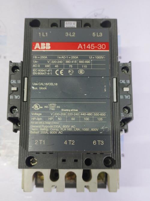 ABB A145-30 440V 50/60HZ AC MAGNETIC CONTACTOR 3P-POLE A14530