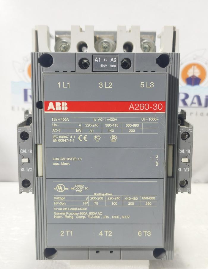 ABB A260-30 3POLE CONTACTOR 