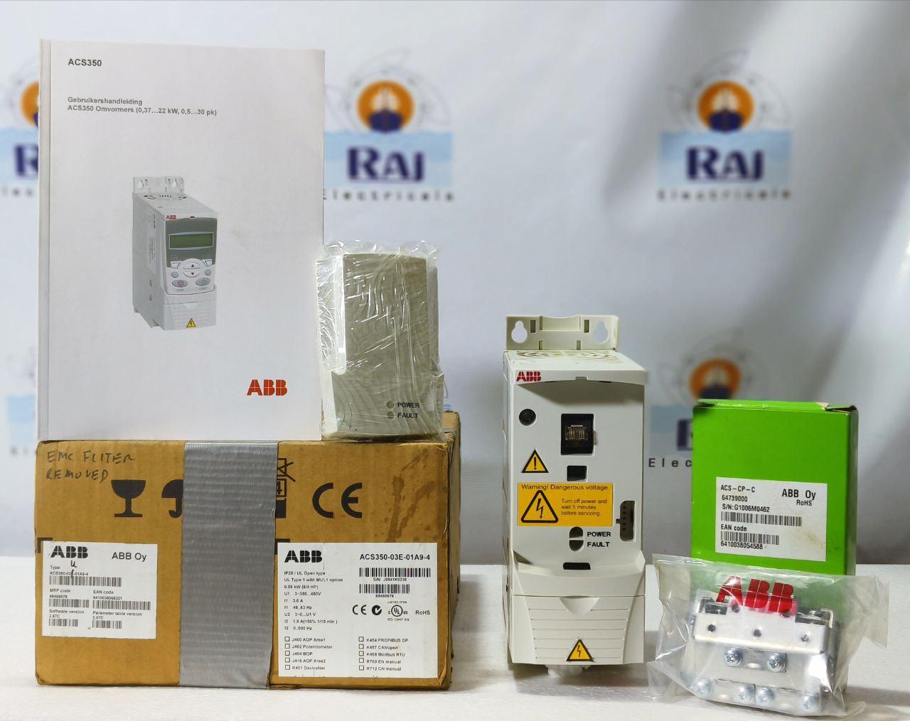 ABB AC DRIVE ACS350-03E-01A9-4 0.55kW 3/4Hp 380-480V 3.6A CONTROL PANEL ACS-CP-C