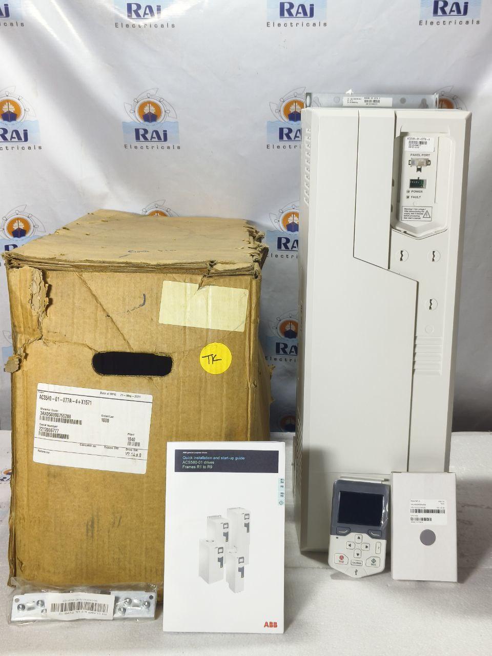 ABB ACS580-01-077A-4+X1571 45KW / 60HP 77A 400-480 VAC VARIABLE FREQUENCY DRIVE