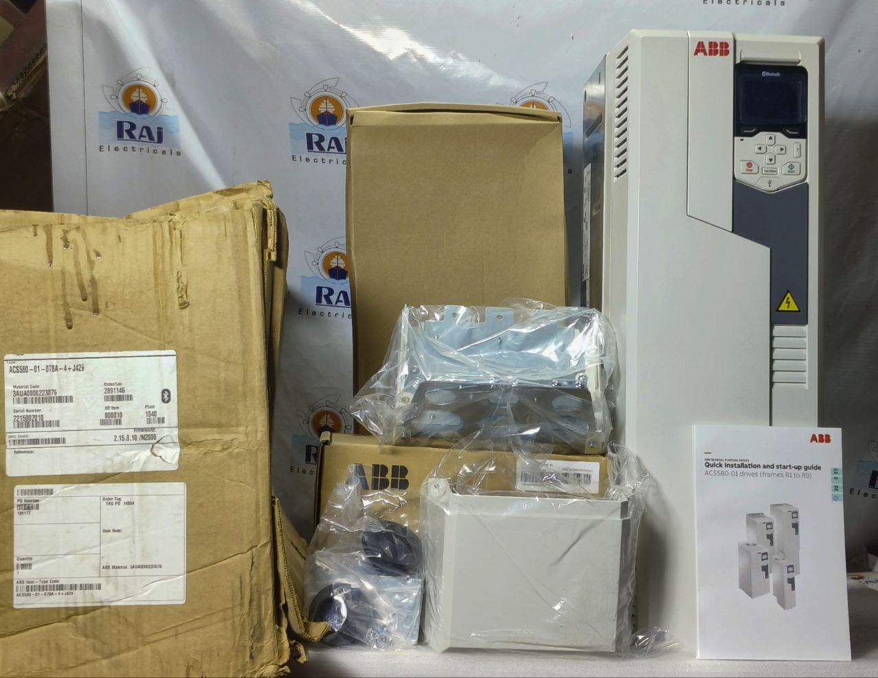 ABB ACS580-01-078A-4 +J429 HVAC VARIABLE FREQUENCY DRIVE 60 HP 45KW 77A 3PH 480V