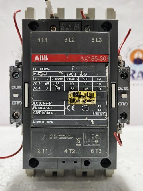 ABB AX185-30 250A 220-230V 50Hz 230-240V 60Hz CONTACTOR 3-POLE AX18530