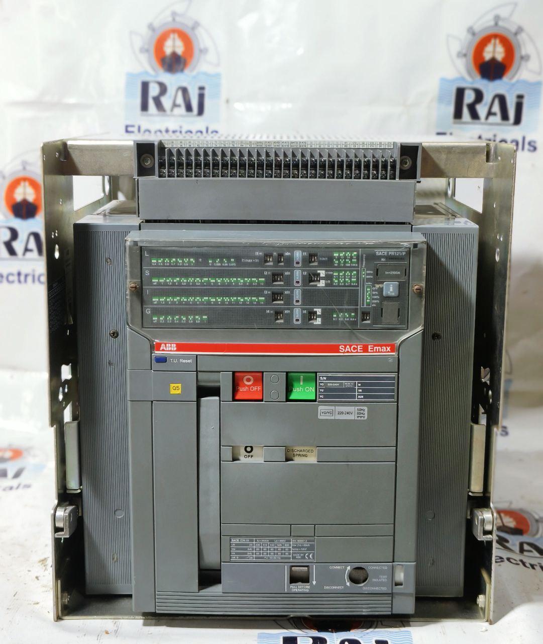 ABB SACE E3N 25 2500A 3 POLE 220-240V AIR CIRCUIT BREAKER SACE PR121/P E3N25