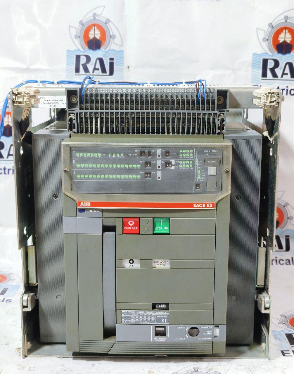 ABB SACE E3N 32 PR121/P 3200AMP 3POLE AIR CIRCUIT BREAKER 65kA at 415V E3N32