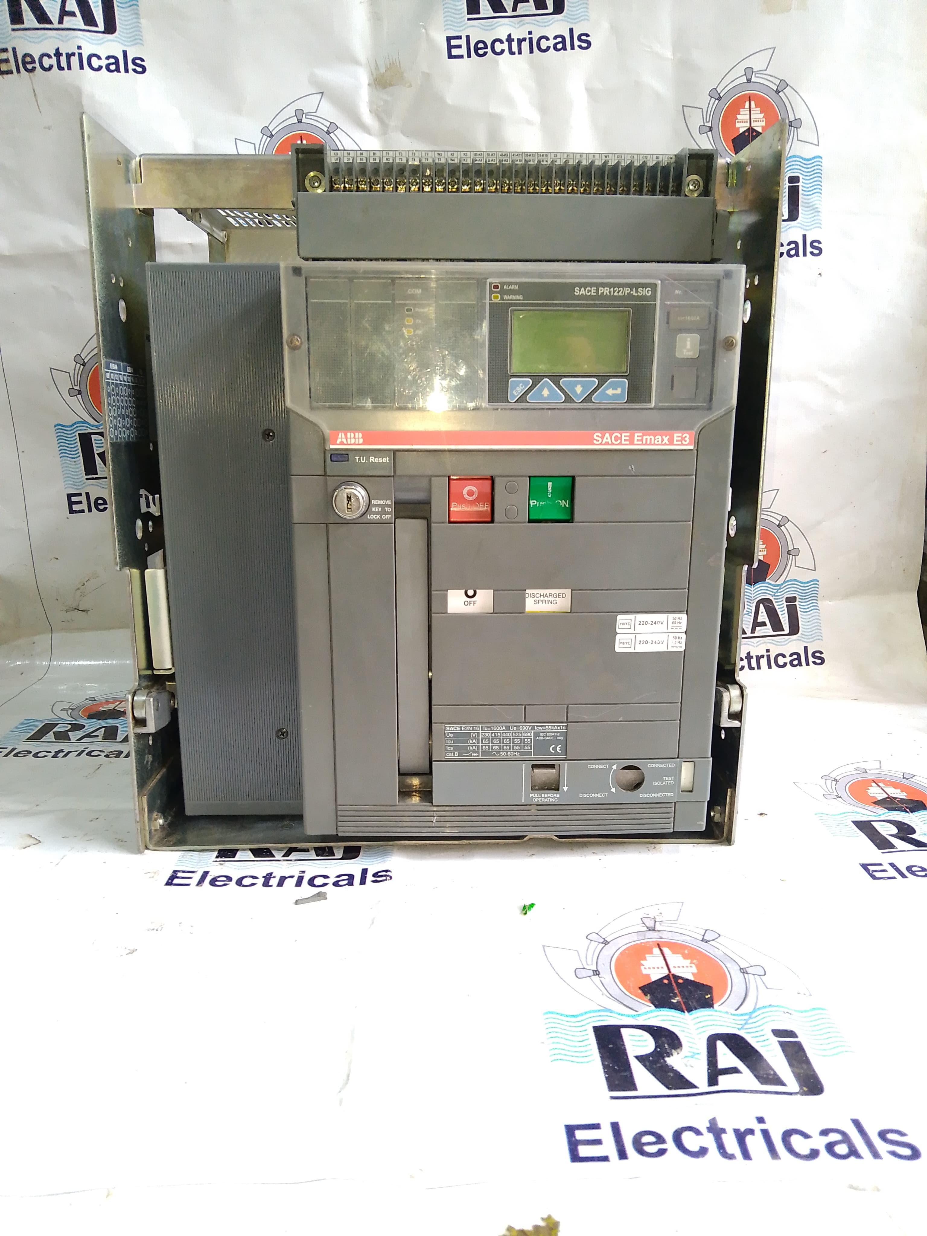 ABB SACE EMAX E2N 16 AIR CIRCUIT BREAKER 1600 AMP 4 POLE