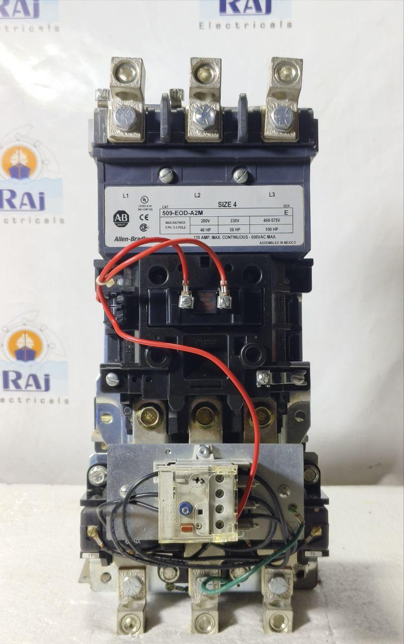 ALLEN BRADLEY 509-EOD-A2M /E STATER SIZE 4 NON-REVERSING 3POLE 600VAC 509EODA2M