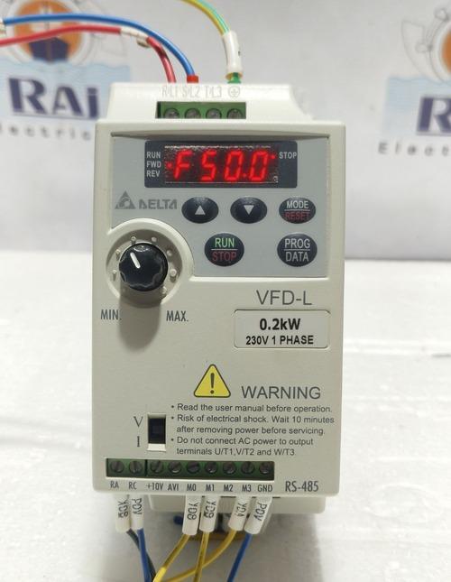 DELTA ELECTRONICS VFD002L21A 0.2kW 230V 1PHASE INVERTER DRIVE