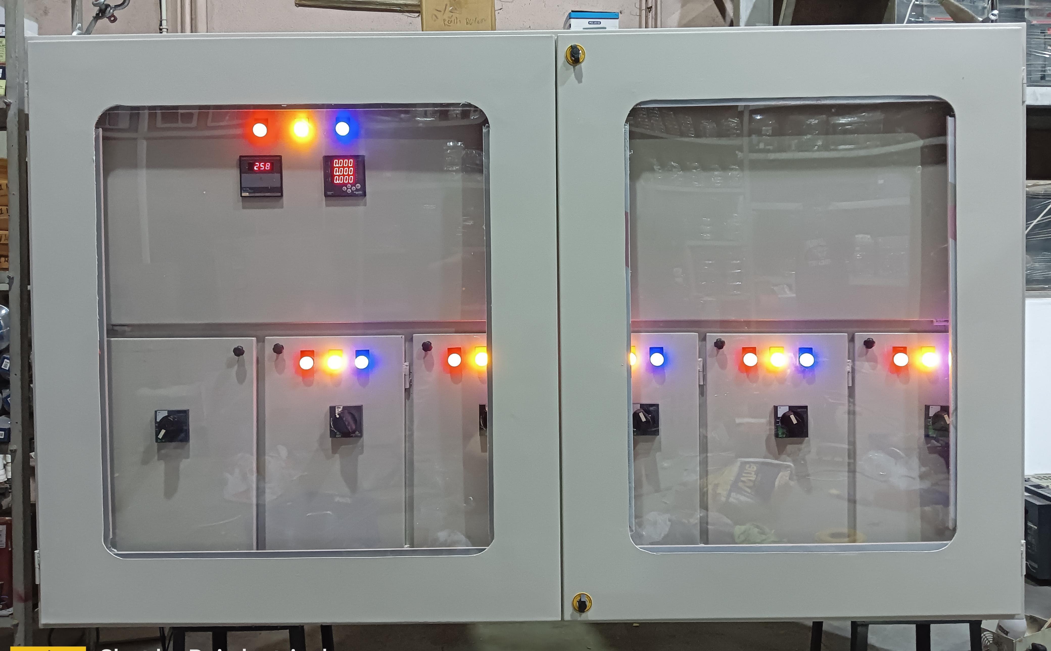 DOUBLE DOOR PANEL FOR AUTOMATIC STEP DOWN MOTOR WITH 6 STEP OF INTER LOCK FOR CHEMICAL INDUSTRY PANEL