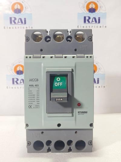 HYUNDAI HIBL 403 250A 3 POLE CIRCUIT BREAKER AC460V MCCB HIBL403 