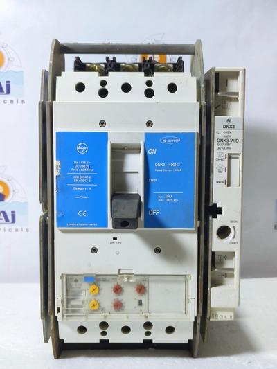 L&T DNX3-400H3 400A 3POLE CIRCUIT BREAKER MCCB DNX3400H3