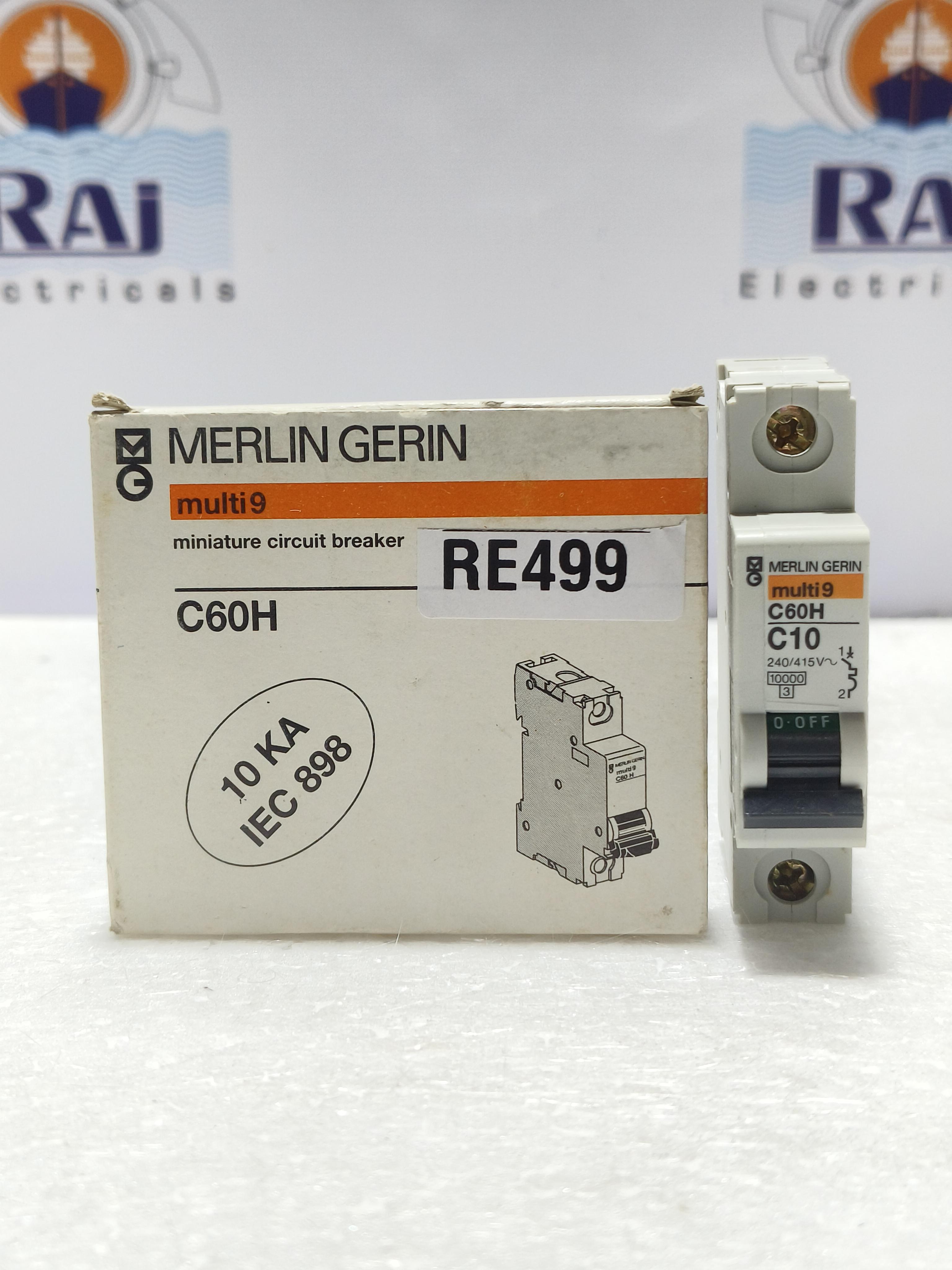MERLIN GERIN multi9 C60H C10 MCB (miniature circuit breaker) 240/415V 1 POLE