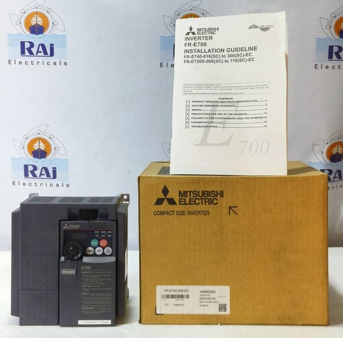 MITSUBISHI E700 FR-E740-026-EC INVERTER DRIVE 3PHASE 380-480VAC 2.6A FRE740026EC