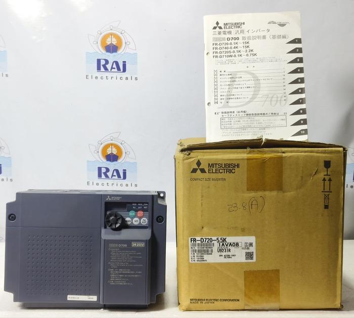 MITSUBISHI FREQROL-D700 FR-D720-5.5K INVERTER DRIVE 3PHASE 200-240VAC 35.2A