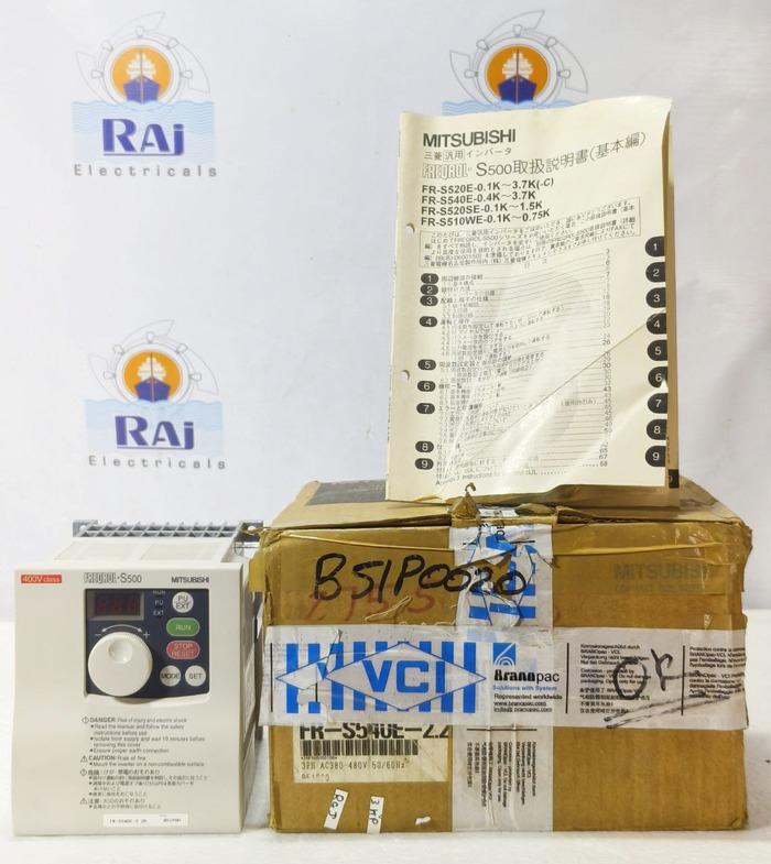MITSUBISHI FREQROL-S500 FR-S540E-2.2K INVERTER DRIVE 3PHASE 380-480VAC 4.8A