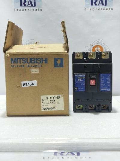 MITSUBISHI NF225-SP (125 Amp) NO-FUSE BREAKER MCCB 3 POLE