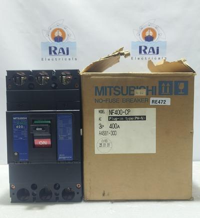 MITSUBISHI NF400-CP 400 Amp. NO-FUSE BREAKER MCCB 3 POLE