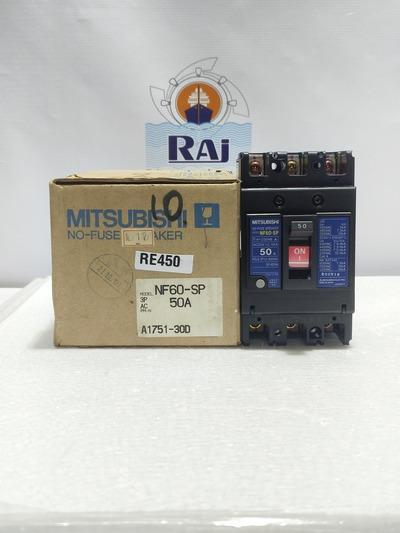 MITSUBISHI NF60-SP 3 Pole MCCB (Circuit Breaker) 50 Amp.