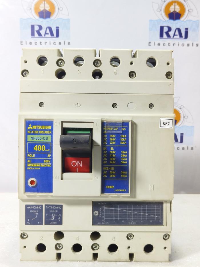 MITSUBISHI NF600-CS 400AMP CIRCUIT BREAKER MCCB 4 POLE