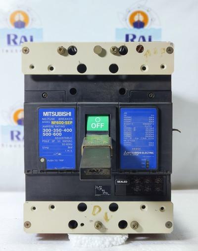 MITSUBISHI NF600-SEP 300-600A 3Pole WITH SHUNT TRIP AC 100-450 NO-FUSE BREAKER