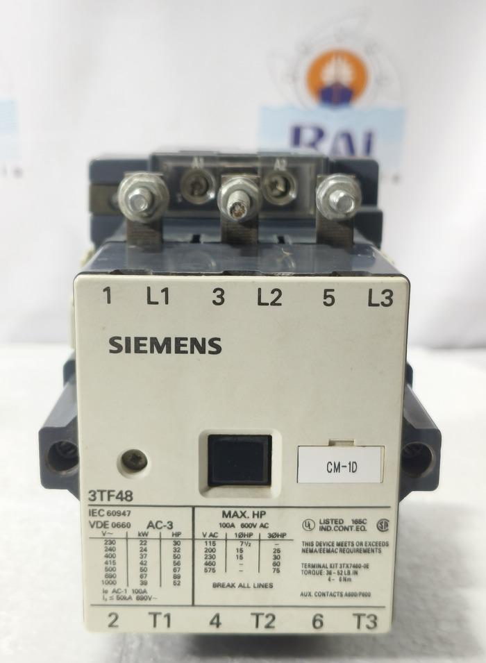 SIEMENS 3TF48 CONTACTOR