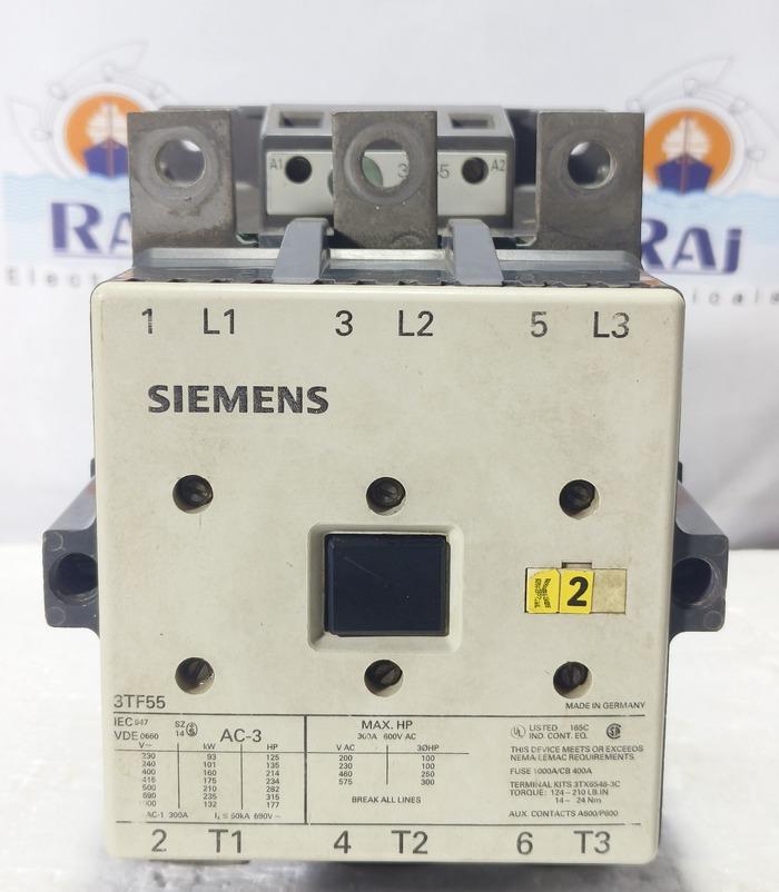 SIEMENS 3TF55 CONTACTOR
