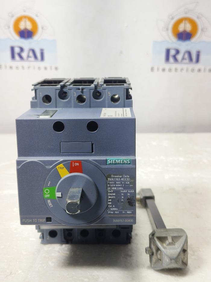 SIEMENS 3VA1163-4EE32-0AA0 63 AMP  CIRCUIT BREAKER MCCB 3 POLE