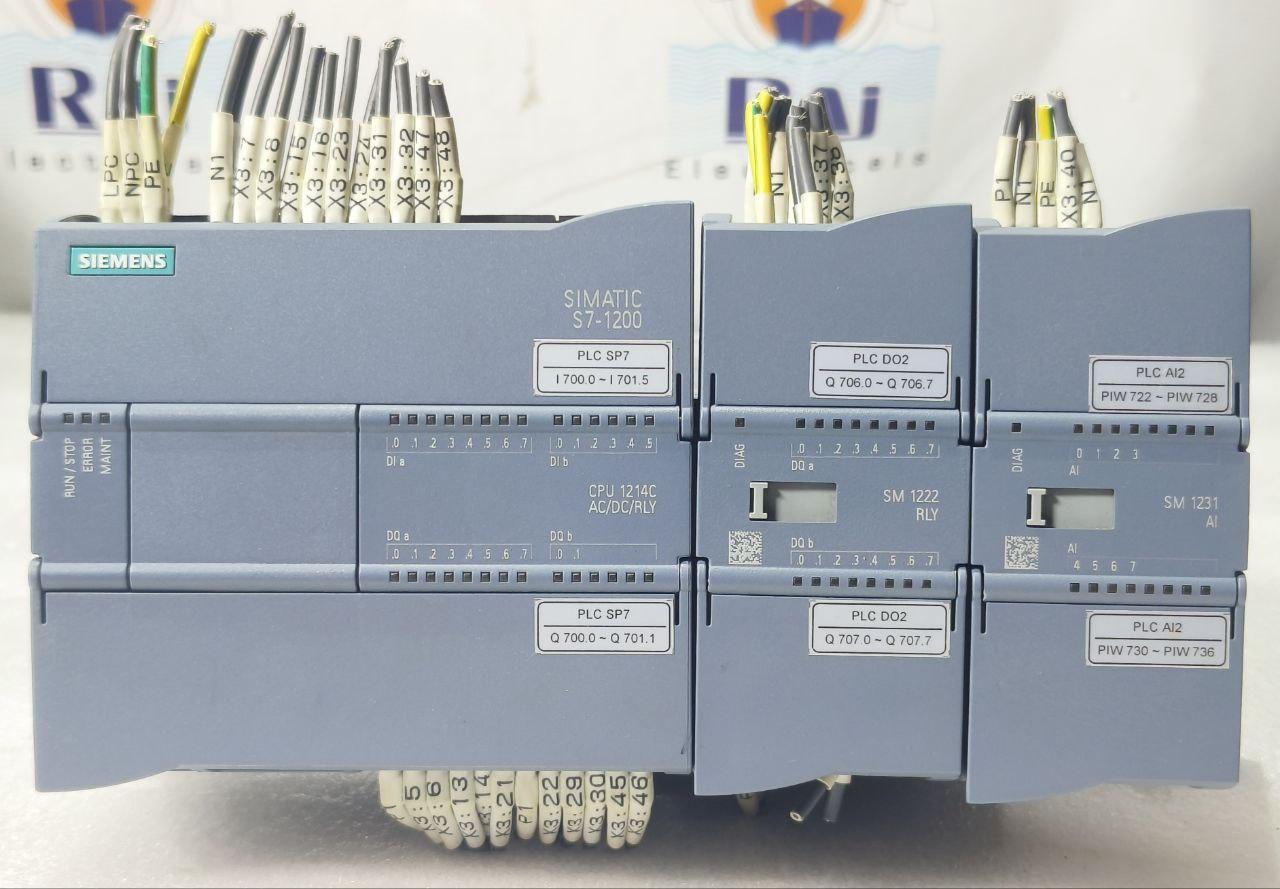 SIEMENS S7-1200 | CPU 1214C AC/DC/RLY | SM1222 RLY |SM 1231 AI | PLC MODULE RACK