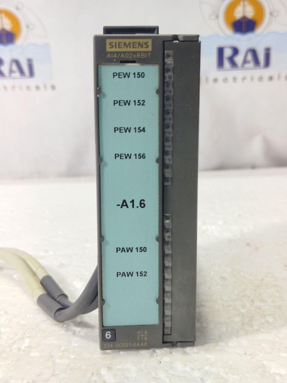 SIEMENS SIMATIC S7 6ES7 334-0CE01-0AA0 PLC INPUT/OUTPUT ANALOG MODULE