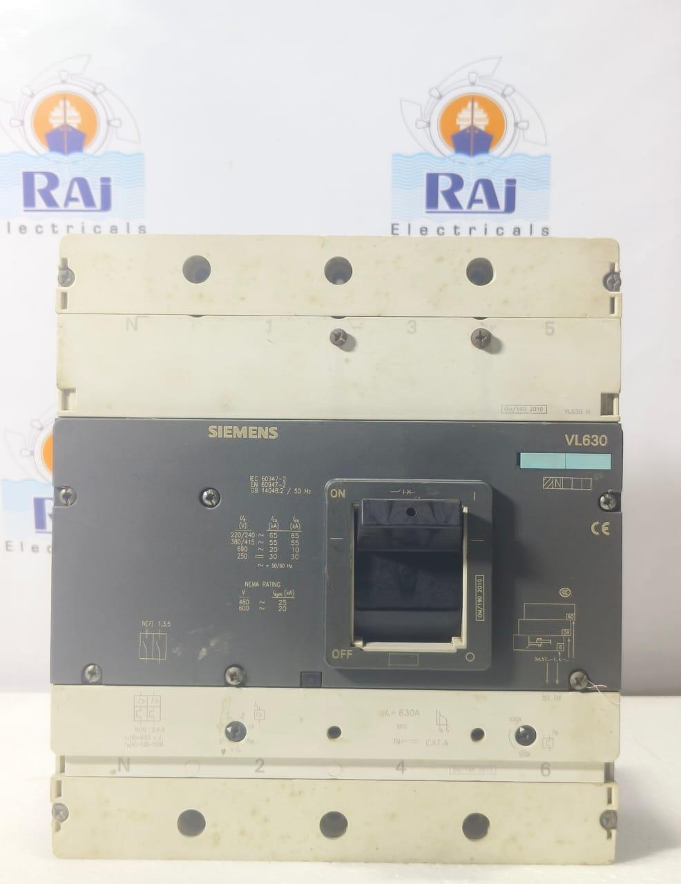 SIEMENS VL630 630 AMP CIRCUIT BREAKER MCCB 4 POLE 