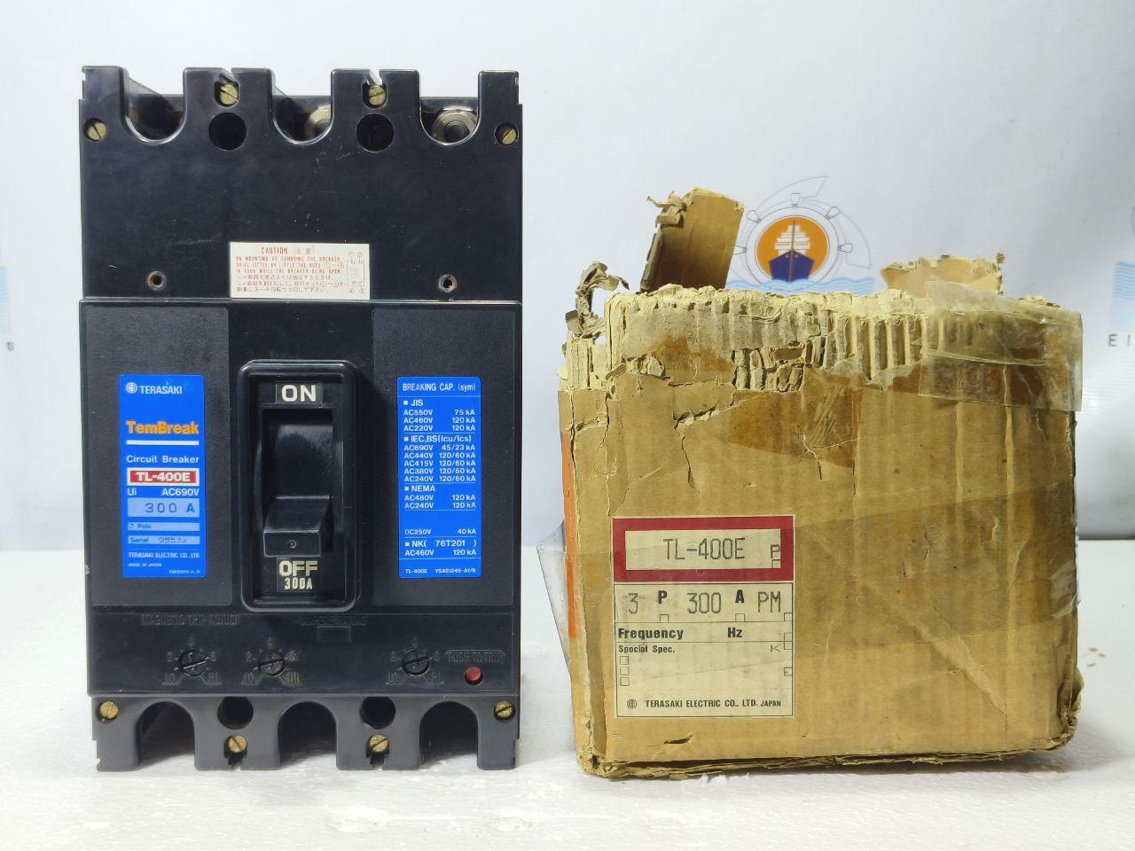 TERASAKI TEMBREAK TL-400E 300A 3POLE CIRCUIT BREAKER MCCB TL400E