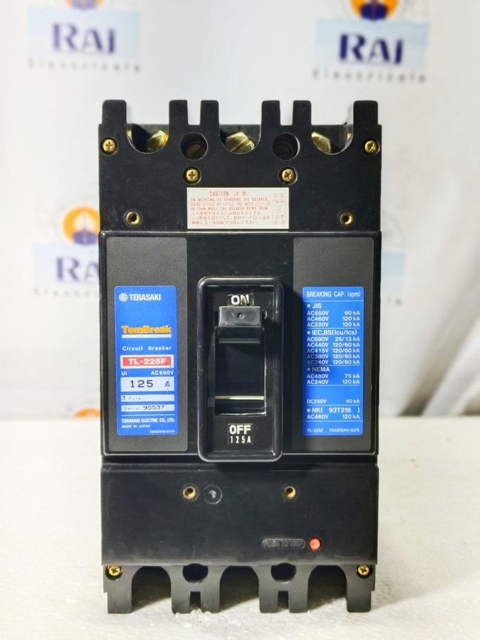 TERASAKI TL-225F TEMBREAK 125A 3POLE CIRCUIT BREAKER AC690V 